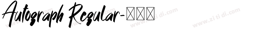 Autograph Regular字体转换